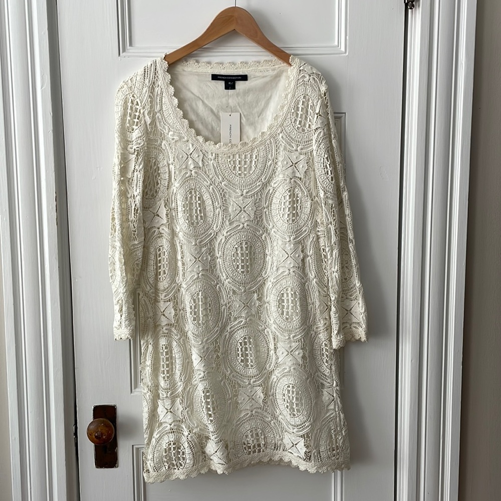 Off White Lace Dress - French Connection - size: 10